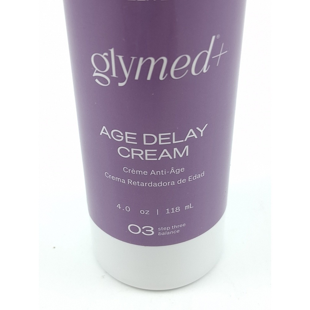Glymed Plus Age Delay Cream Reduces Wrinkles Face Neck 4 oz 118 ml Jumbo Size - Picture 2 of 6